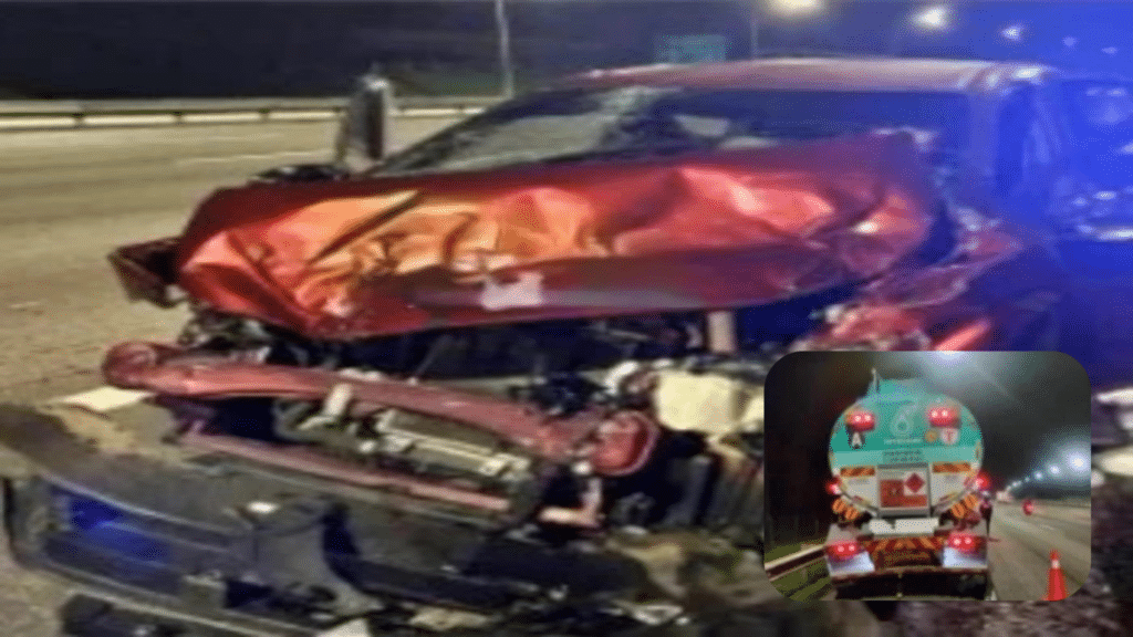 轿车追尾油罐车,22岁男司机当场死亡